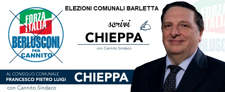 Chieppa Elezioni Amministrative Barletta 2022 Forza Italia